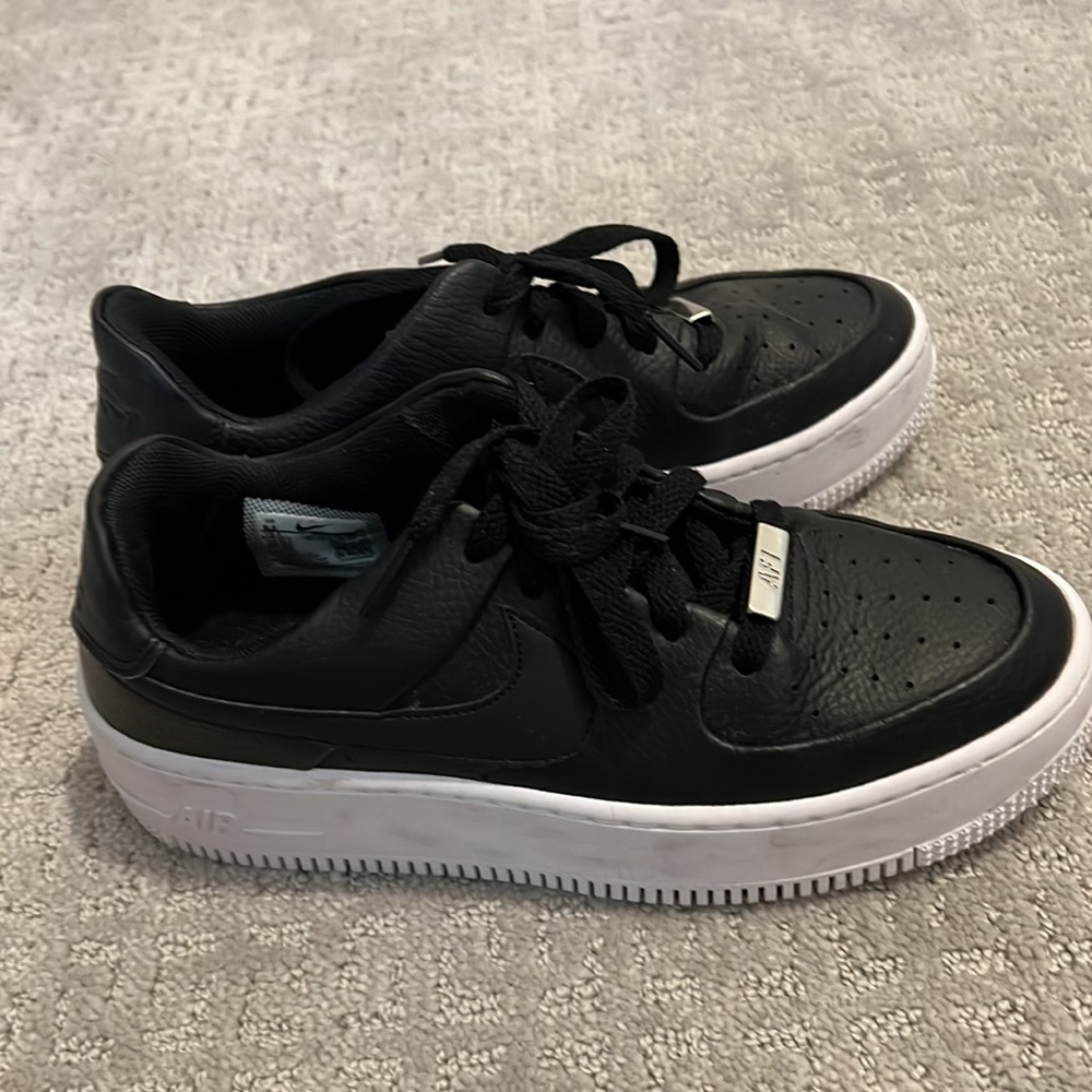 BLACK NIKE AIR FORCES - Picture 3 of 3